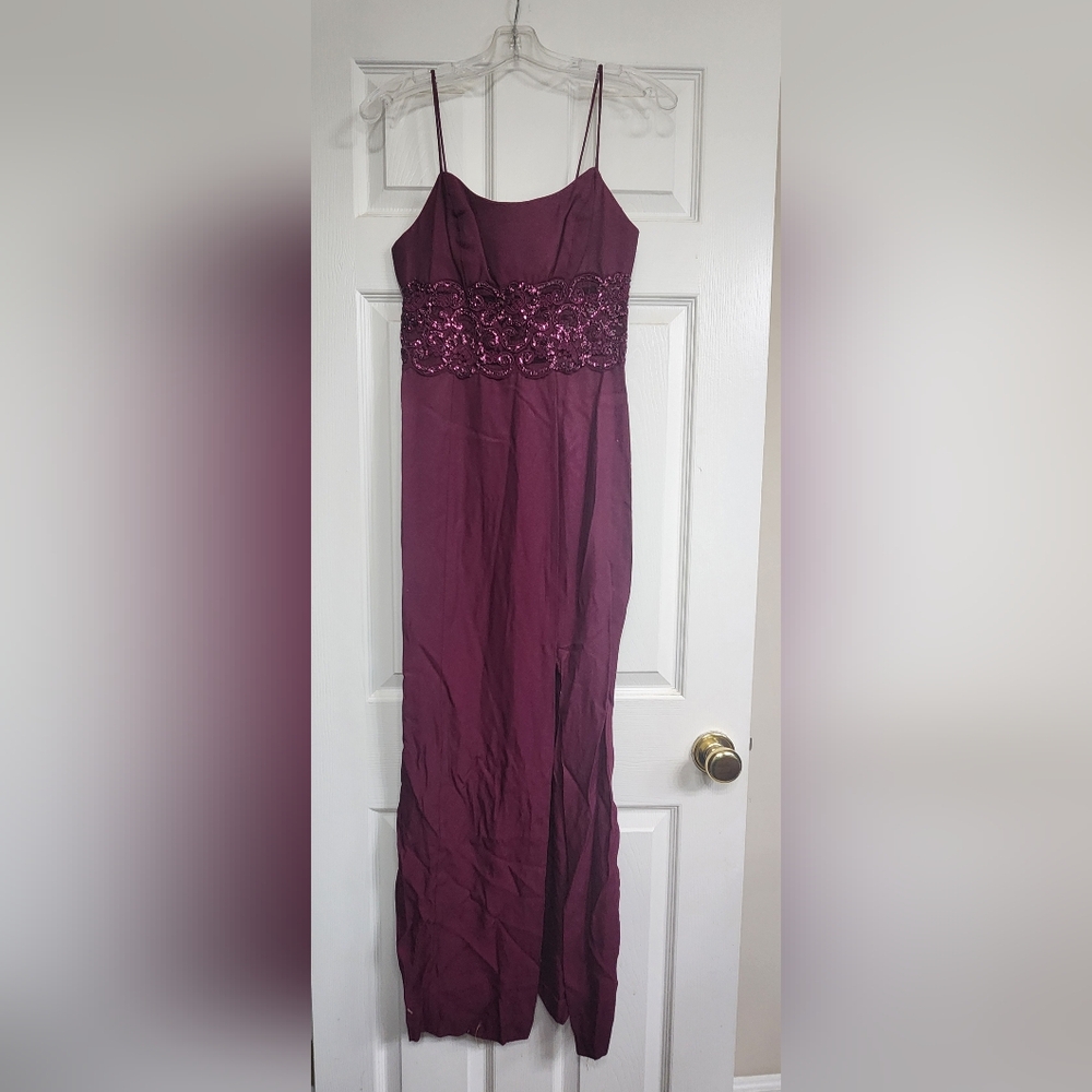 Elegant Vintage Y2K Cranberry Formal Dress